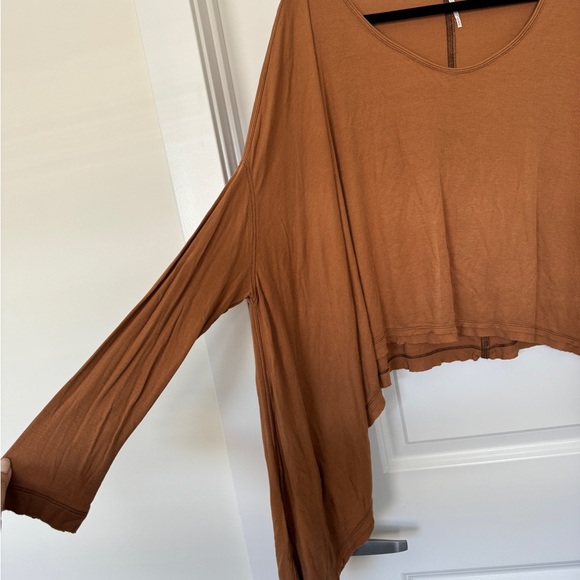 Free People We The Free January Sienna Tunic Long Bat Sleeve Top Burnt Orange - Picture 5 of 8